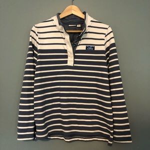 LL BEAN Striped Rugby Pullover